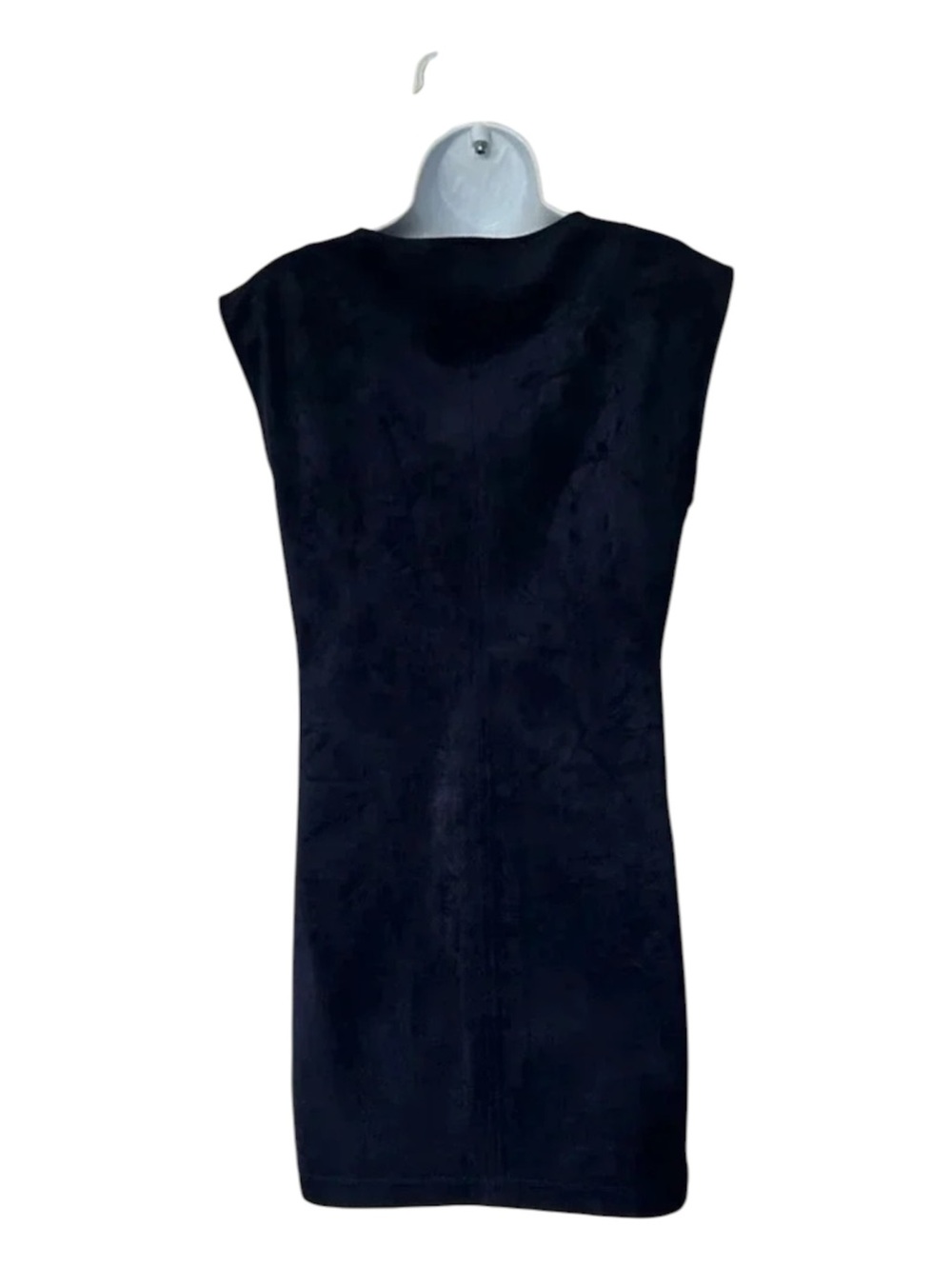 BCBG Karlee navy stretch suede mini dress sleeveless zipper detail S - Picture 5 of 9